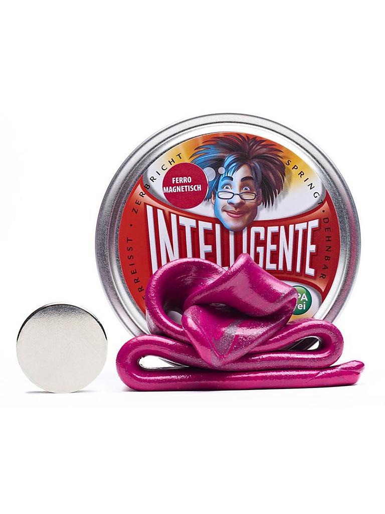 INTELLIGENTE KNETE | Ferromagnetisch - Rot inkl. Super-Magnet | transparent