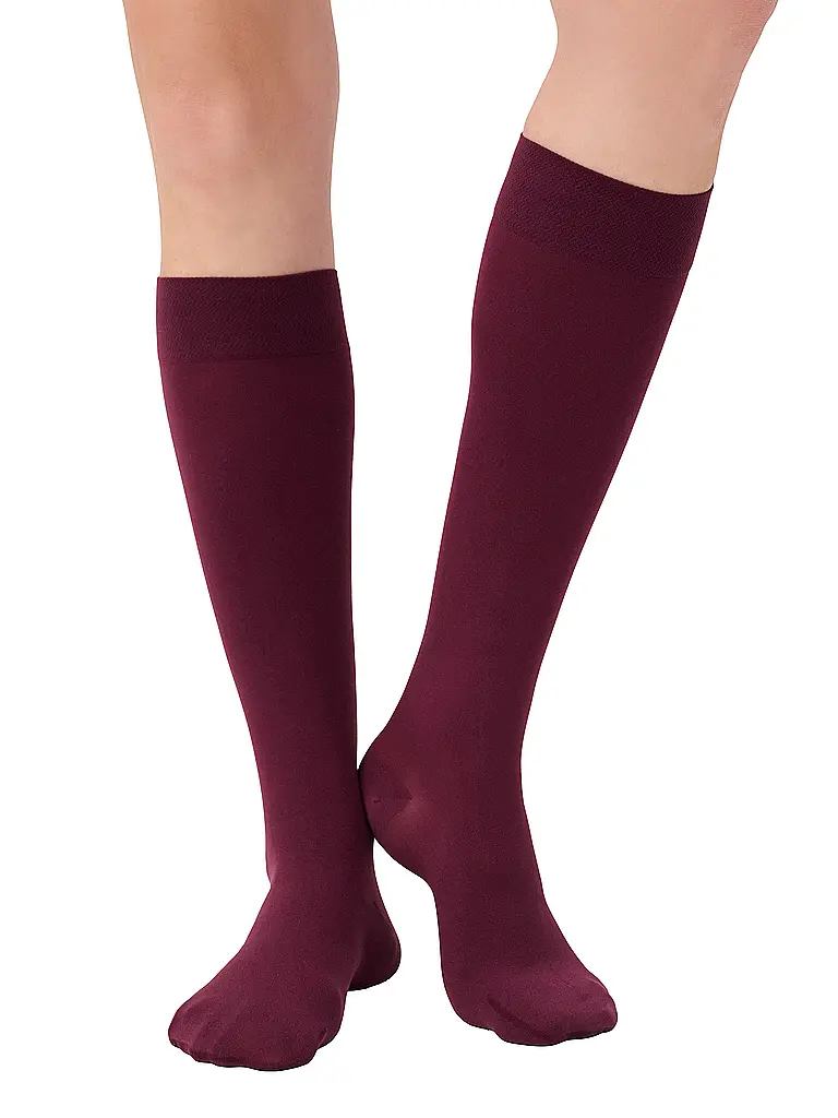 ITEM M6 | Kniestrümpfe CONSCIOUS 50 DEN | dunkelrot