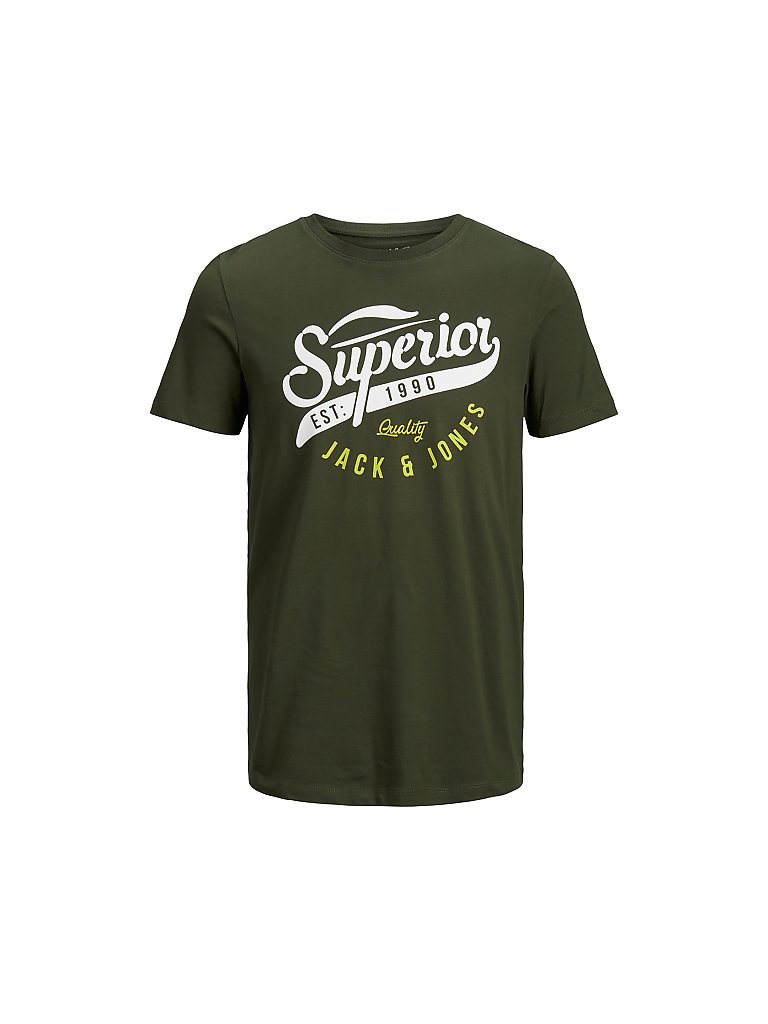 JACK & JONES Jungen T-Shirt JJELOGO olive | 152