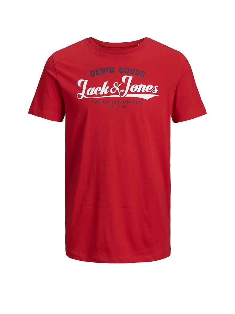 JACK & JONES T Shirt JJELOGO rot | XL