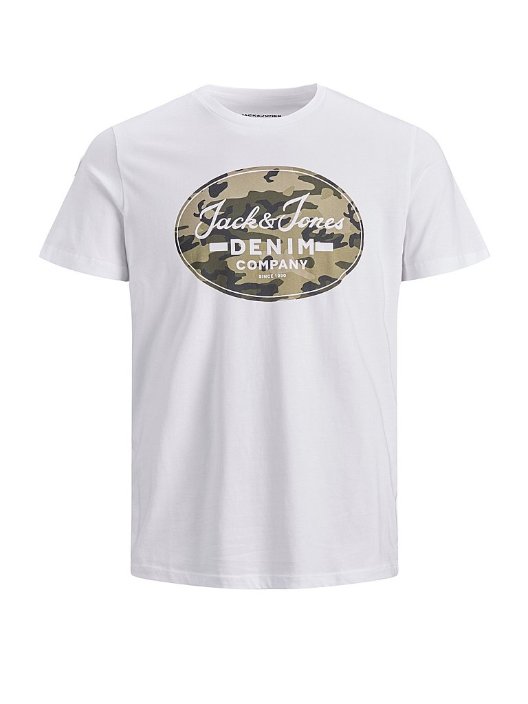 JACK & JONES T Shirt  JJCAMOMAN  weiß | L