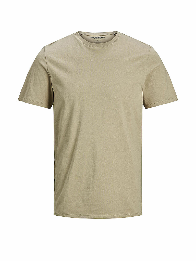 JACK & JONES T-Shirt Slim Fit JJEORGANIC beige | L