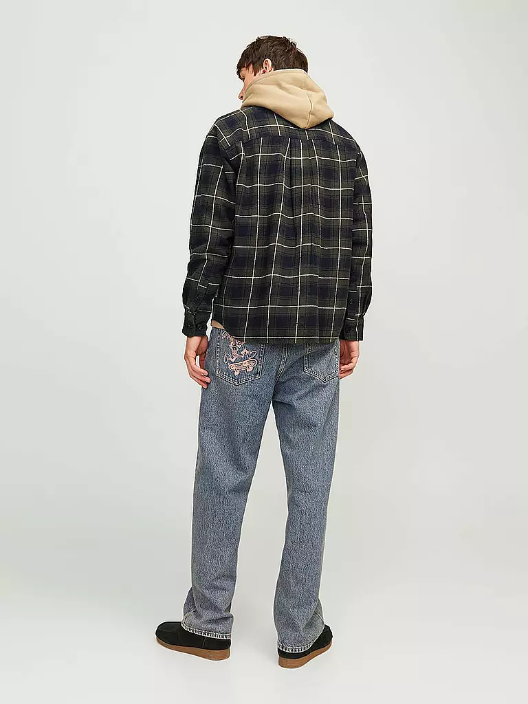 JACK & JONES | Flannelhemd Overshirt JORFREDERIKSBERG | schwarz