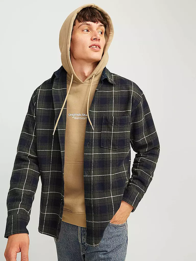 JACK & JONES | Flannelhemd Overshirt JORFREDERIKSBERG | schwarz