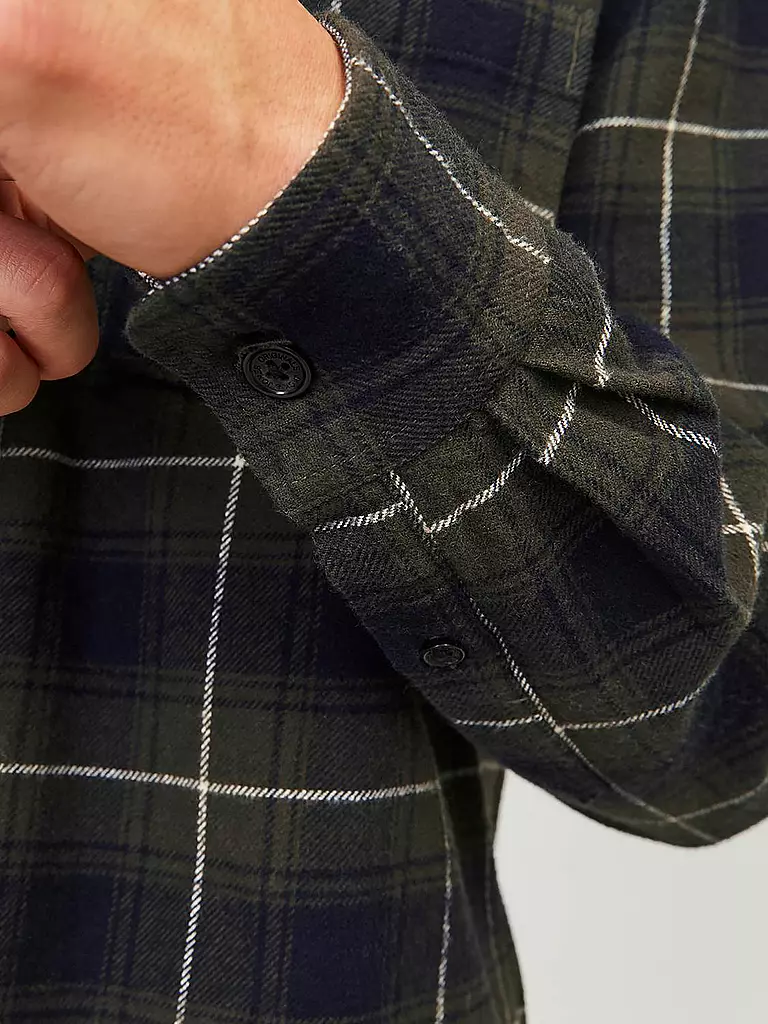 JACK & JONES | Flannelhemd Overshirt JORFREDERIKSBERG | schwarz