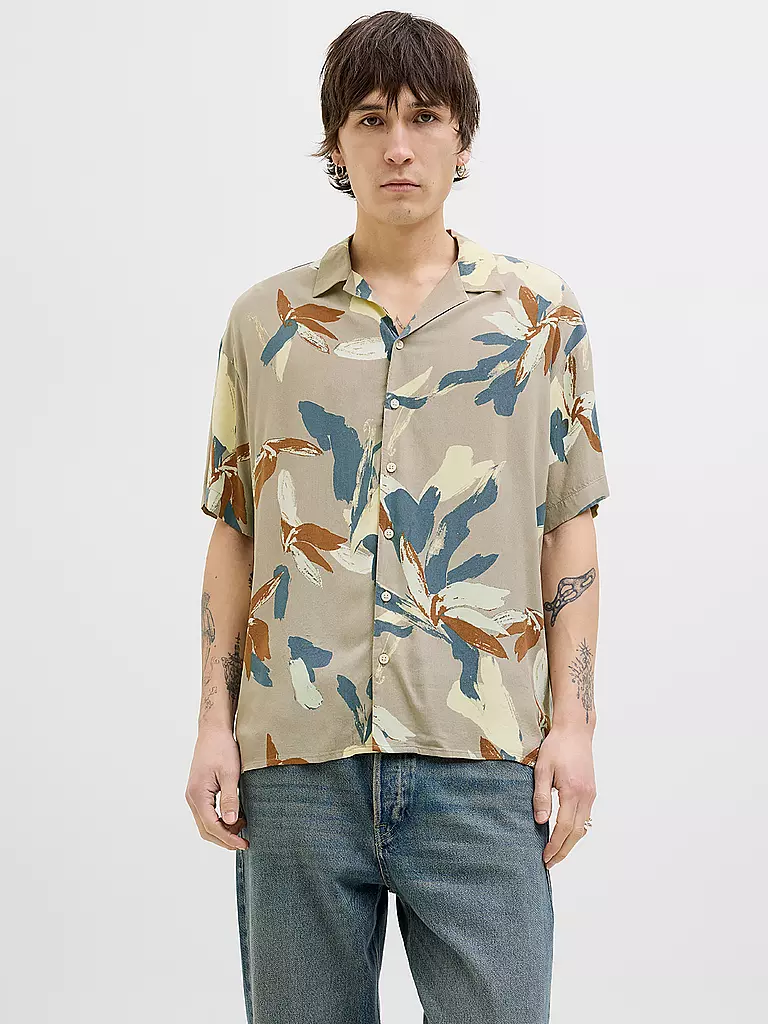JACK & JONES | Hemd Regular Fit JORLUKE VARENNA | creme