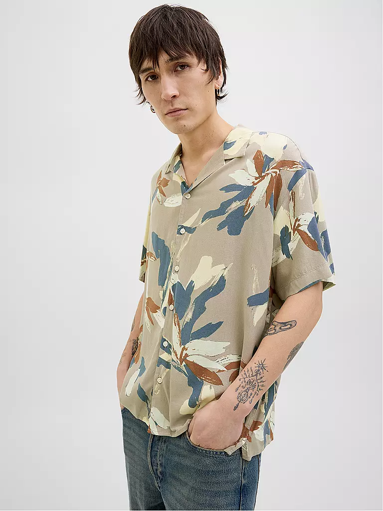JACK & JONES | Hemd Regular Fit JORLUKE VARENNA | creme