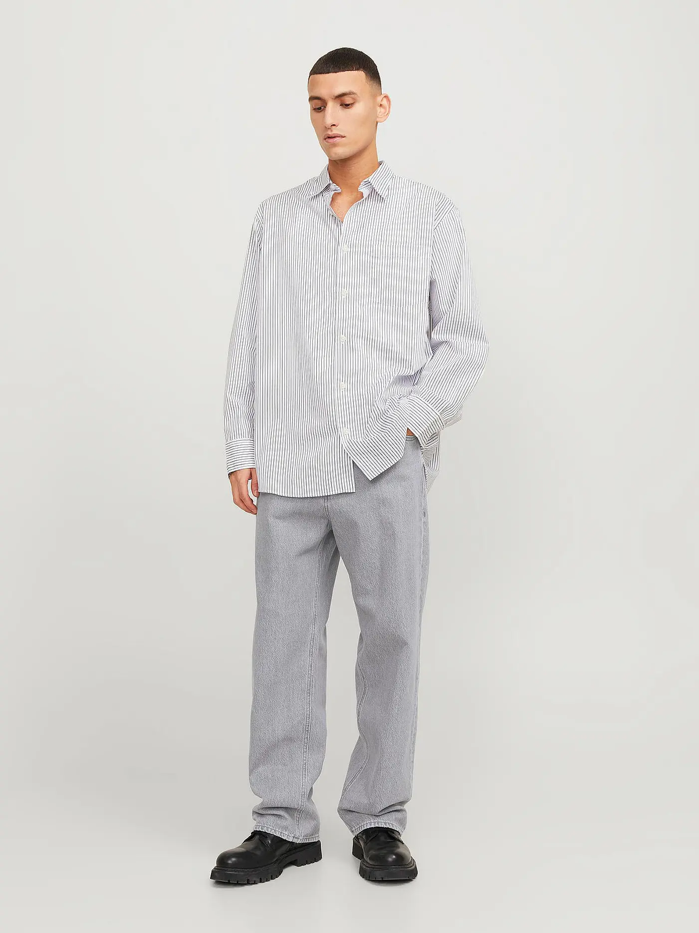 JACK & JONES | Jeans Baggy Fit JJIALEX JJORIGINAL | hellgrau