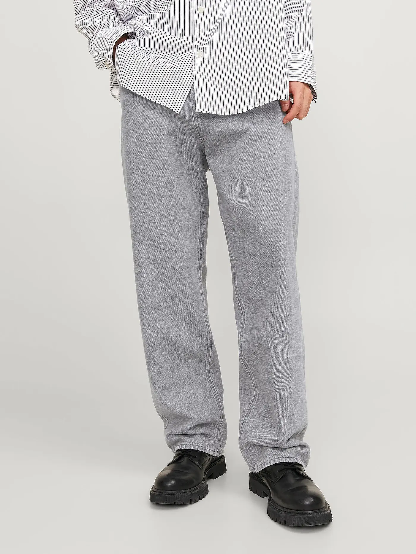 JACK & JONES | Jeans Baggy Fit JJIALEX JJORIGINAL | hellgrau