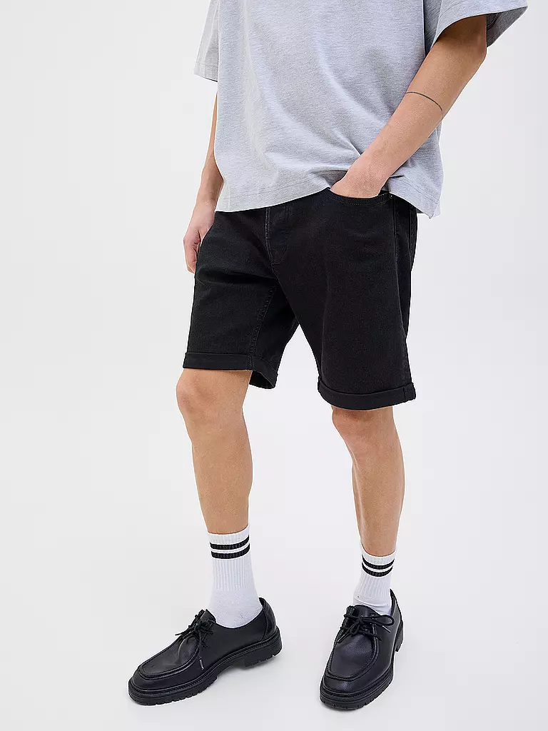 JACK & JONES | Jeansshorts JJIRICK JJORIGINAL | schwarz