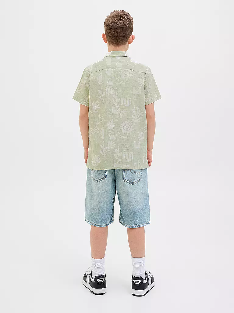 JACK & JONES | Jungen Hemd JORLUKE CRINKLE | beige