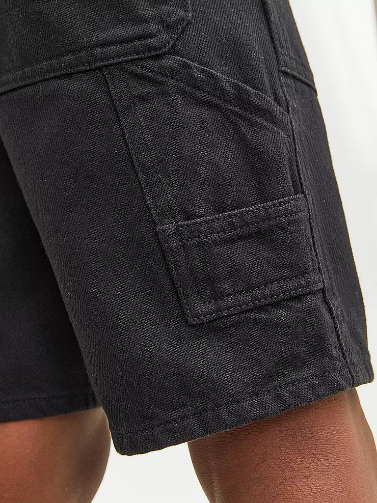 JACK & JONES | Jungen Jeans Shorts  JJITONY JJIUTILITY | schwarz