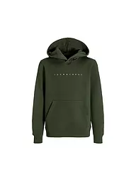 JACK & JONES | Jungen Kapuzensweater - Hoodie JJESTAR JJ  | dunkelgrün