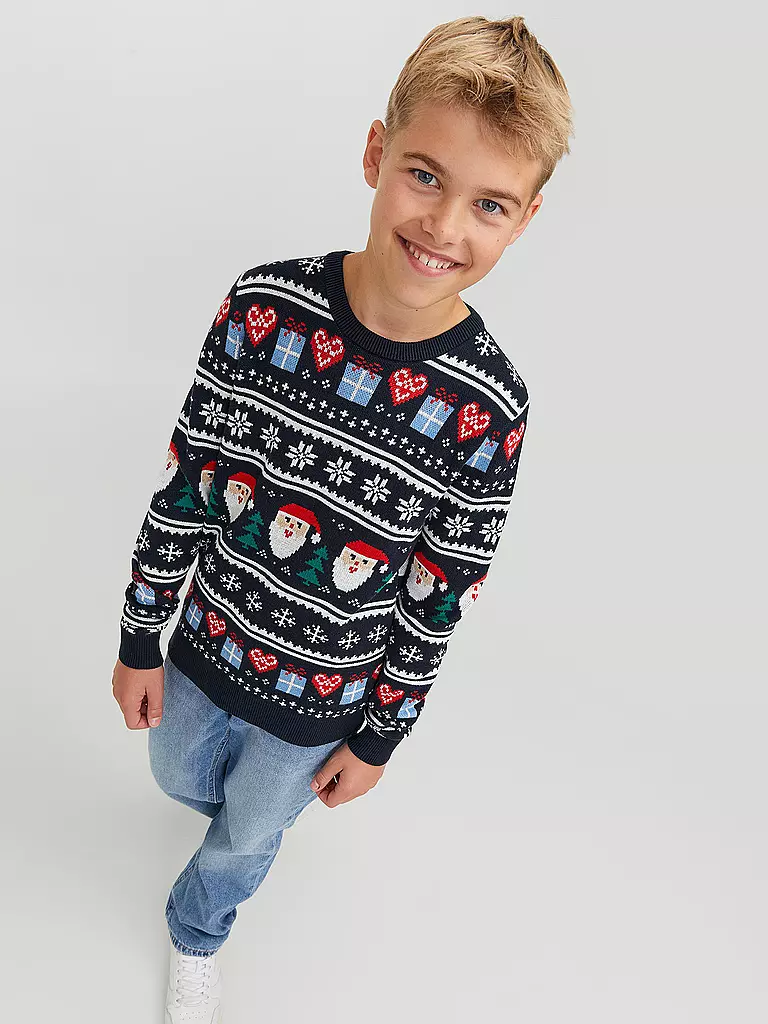 JACK & JONES | Jungen Pullover JORFESTIVE XMAS | dunkelblau