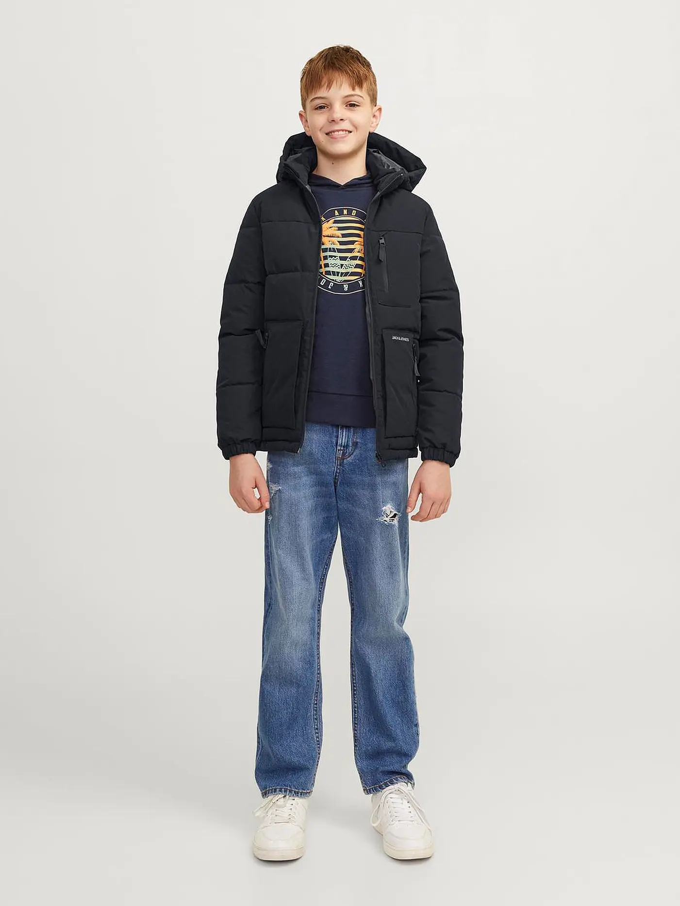 JACK & JONES | Jungen Steppjacke  JJEOTTO  | schwarz