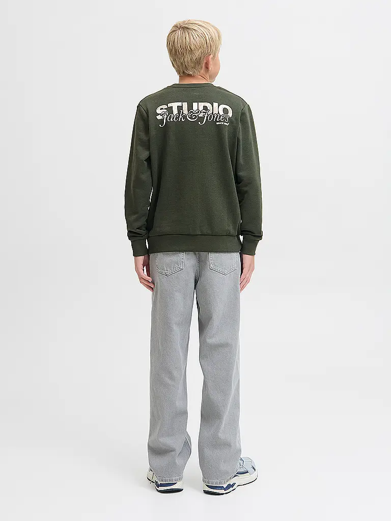 JACK & JONES | Jungen Sweater JJYUKI | dunkelgrün