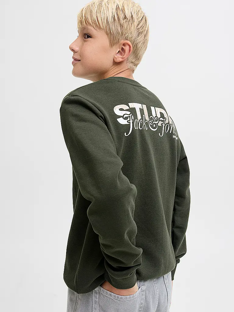 JACK & JONES | Jungen Sweater JJYUKI | dunkelgrün