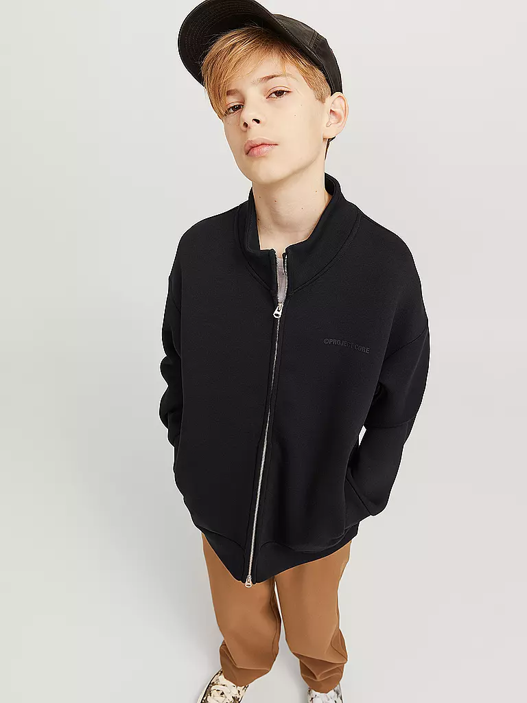 JACK & JONES | Jungen Sweatjacke JCOKINETIC | schwarz
