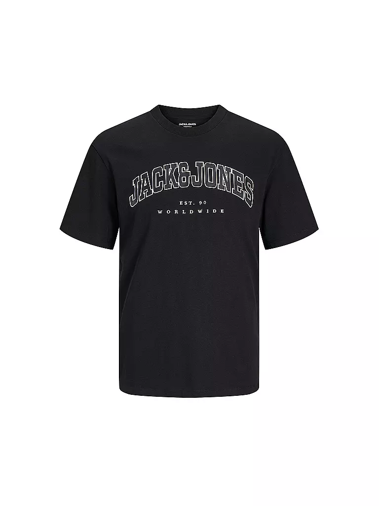 JACK & JONES | Jungen T-Shirt  JJECALEB VARSITY TEE  | Schwarz