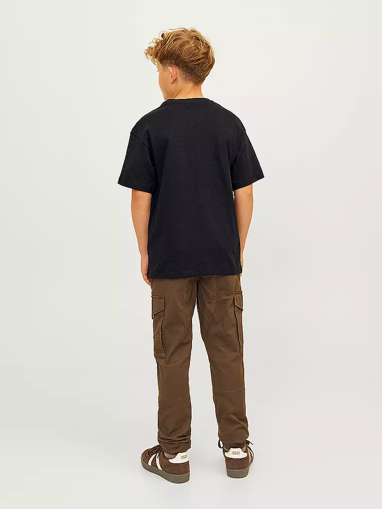 JACK & JONES | Jungen T-Shirt  JJECALEB VARSITY TEE  | Schwarz