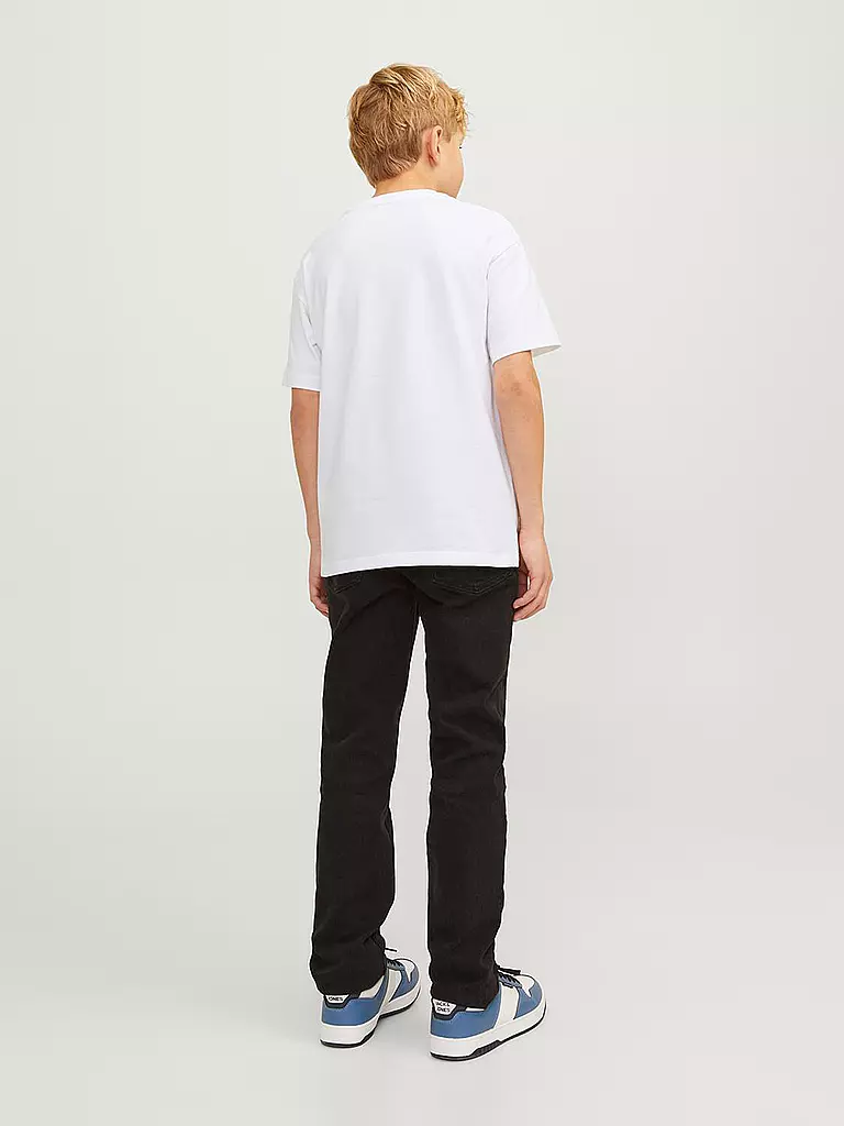 JACK & JONES | Jungen T-Shirt  JJECALEB VARSITY TEE  | Weiss