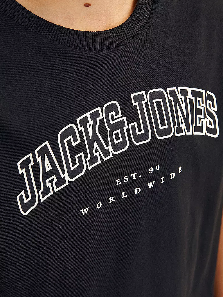 JACK & JONES | Jungen T-Shirt  JJECALEB VARSITY TEE  | Schwarz