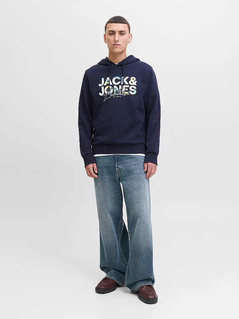 JACK & JONES | Kapuzensweater - Hoodie JJGEPLAS  | dunkelblau