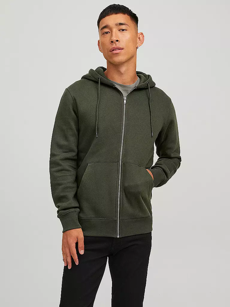 JACK & JONES | Kapuzensweatjacke JJESTAR | schwarz