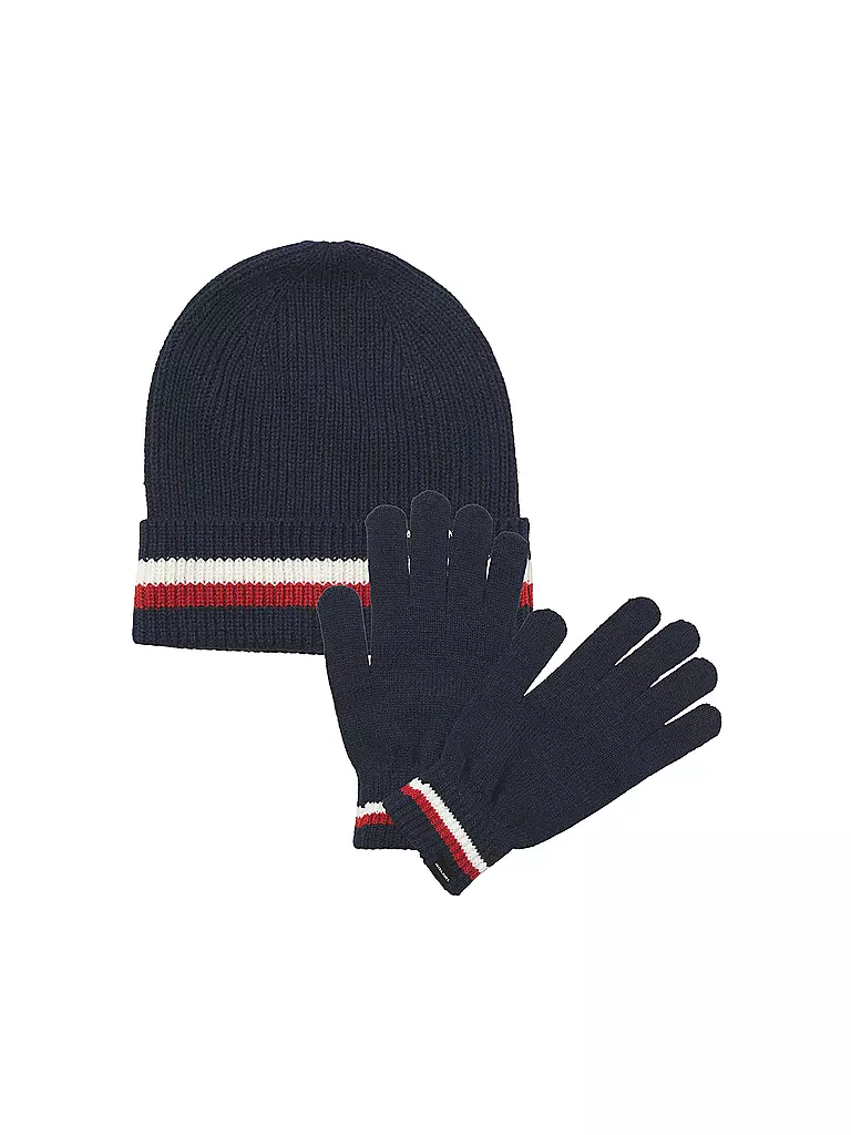 JACK & JONES | Kinder Set 2tlg. Mütze und Handschuhe JACMAKE | dunkelblau