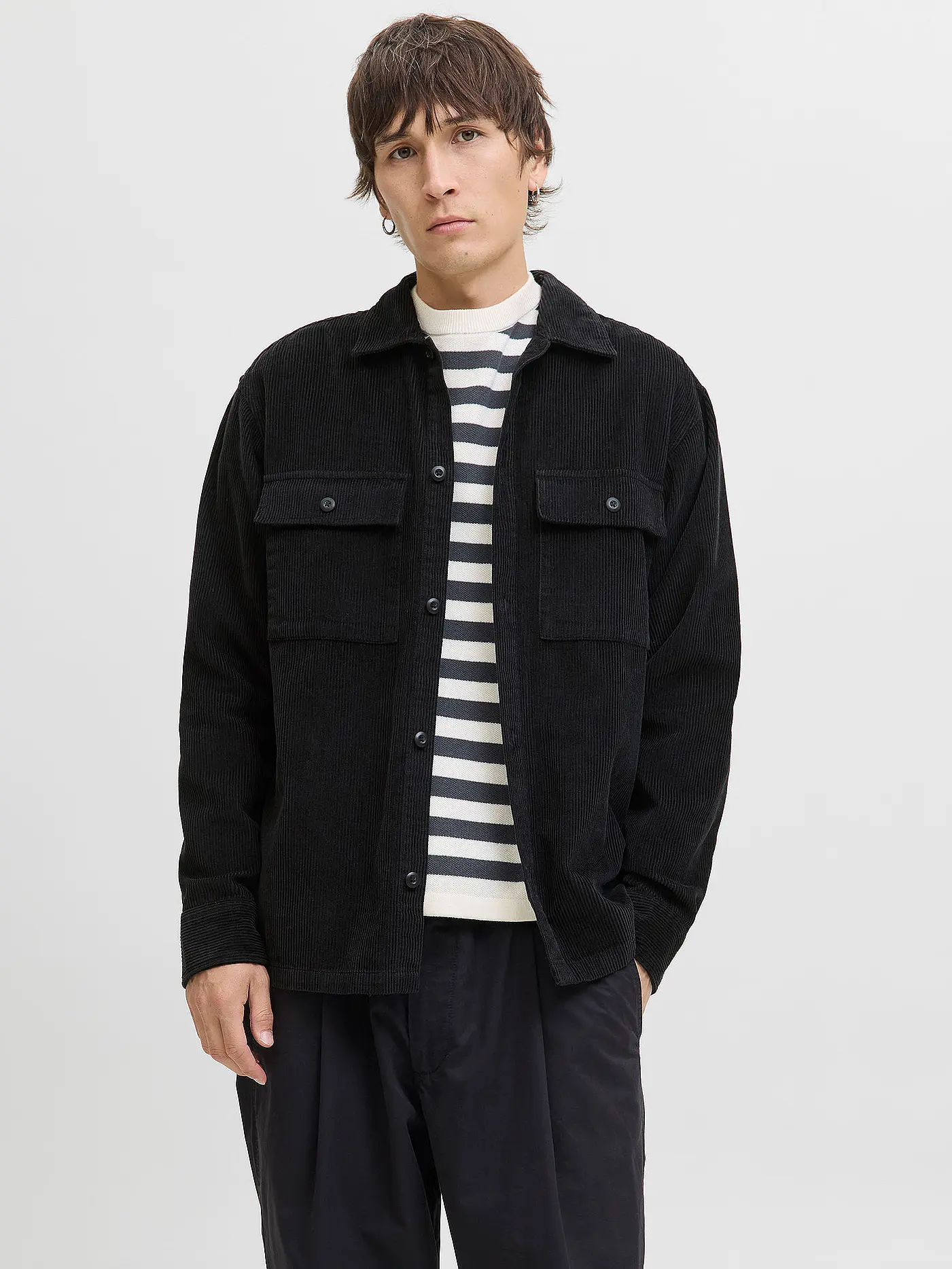 JACK & JONES | Overshirt JJEPERFECT | schwarz
