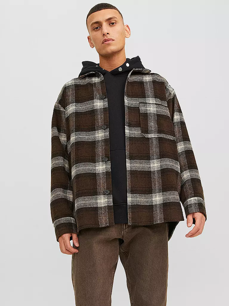 JACK & JONES | Overshirt JORZAC | dunkelgrün