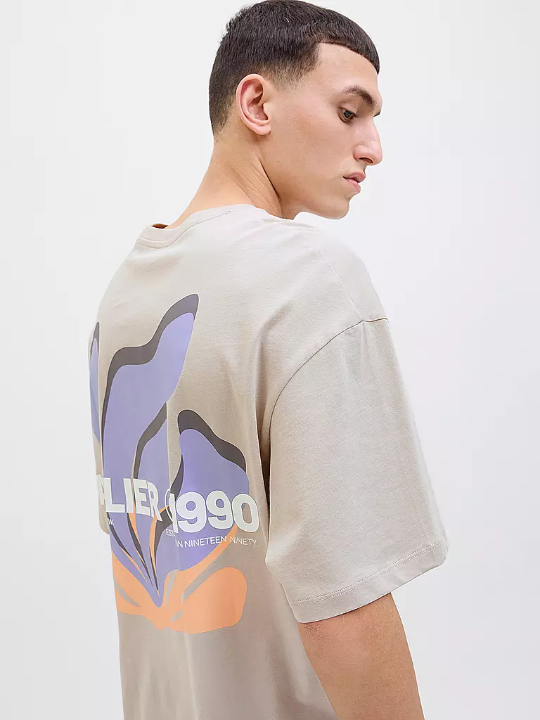 JACK & JONES | T-Shirt JJEAMES | hellbraun