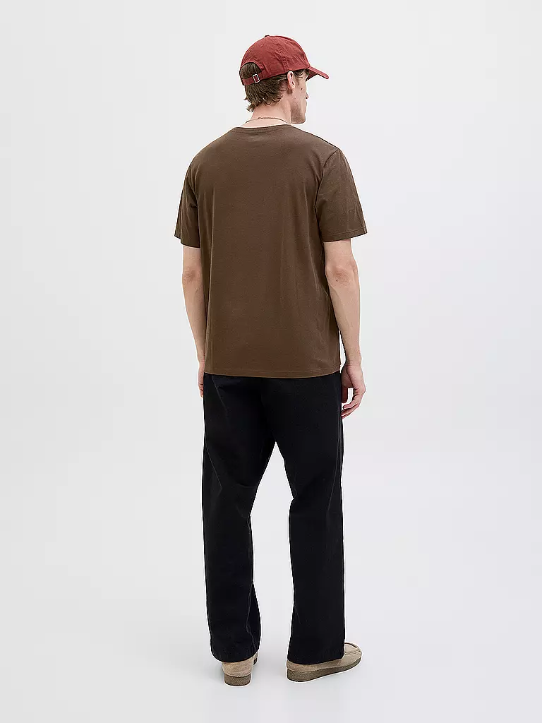 JACK & JONES | T-Shirt JJEORGANIC | hellbraun