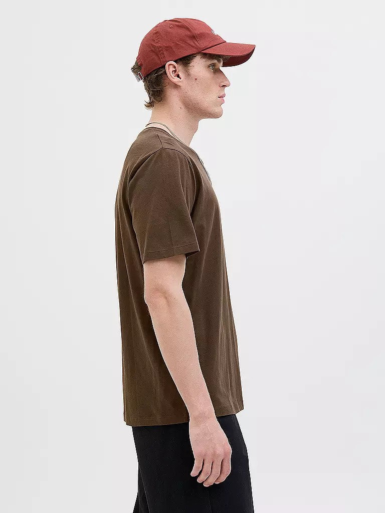 JACK & JONES | T-Shirt JJEORGANIC | hellbraun