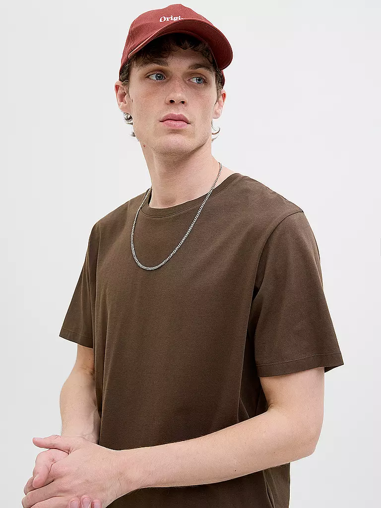 JACK & JONES | T-Shirt JJEORGANIC | hellbraun
