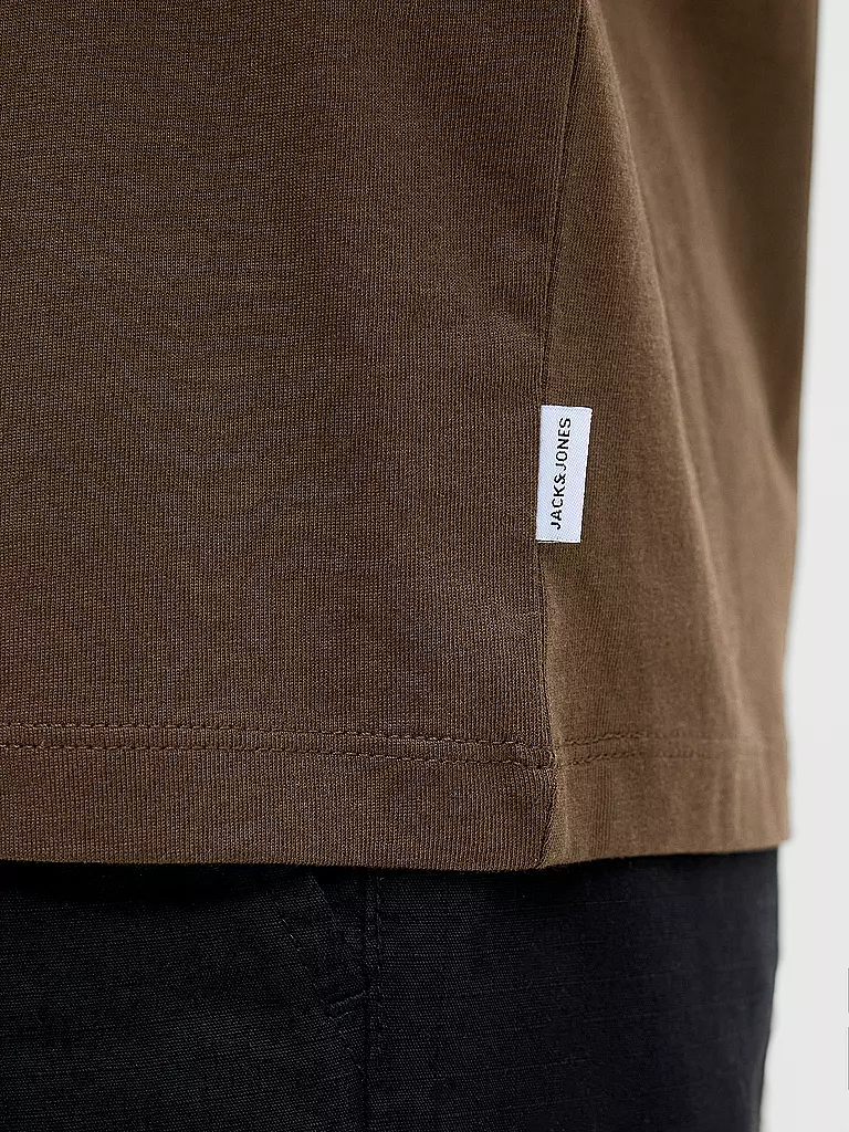 JACK & JONES | T-Shirt JJEORGANIC | hellbraun