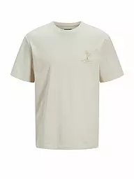 JACK & JONES | T-Shirt JJSUMMER  | beige