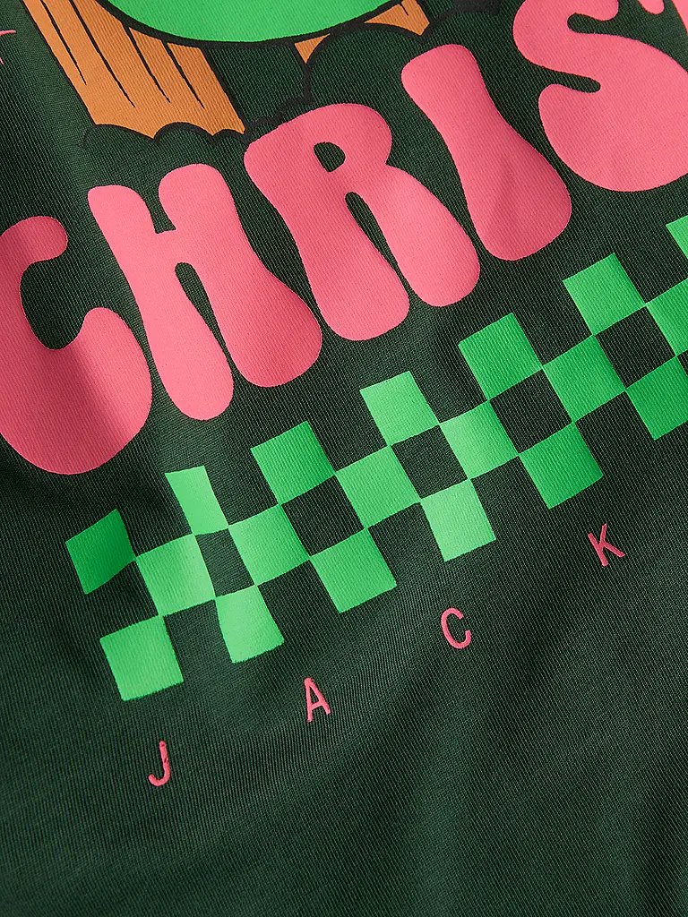 JACK & JONES | T-Shirt JORHOLIDAY | dunkelgrün