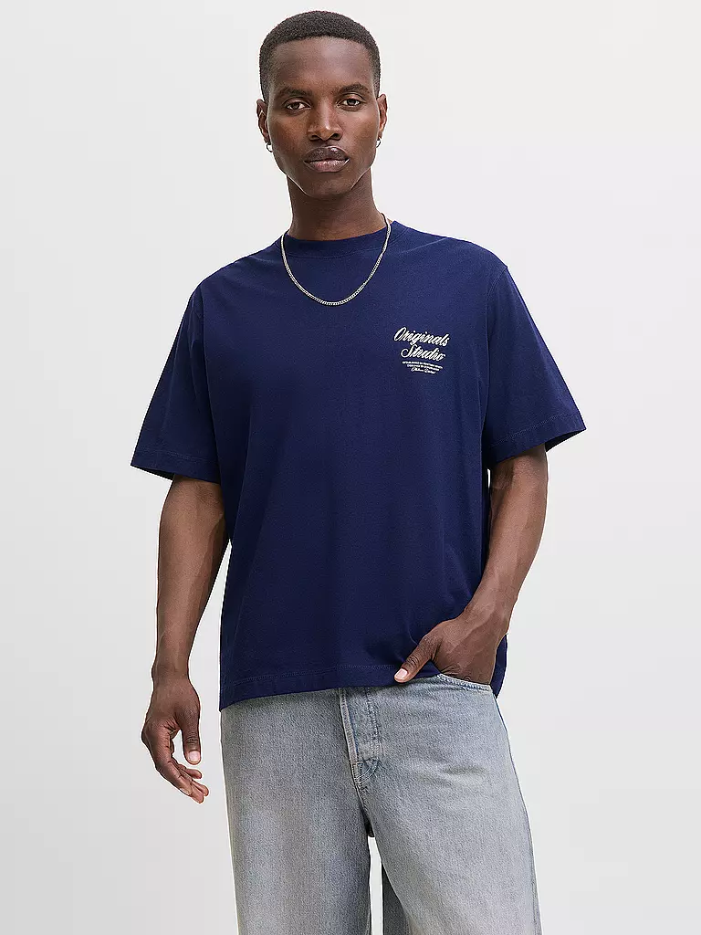 JACK & JONES | T-Shirt JORNORREBRO  | dunkelblau