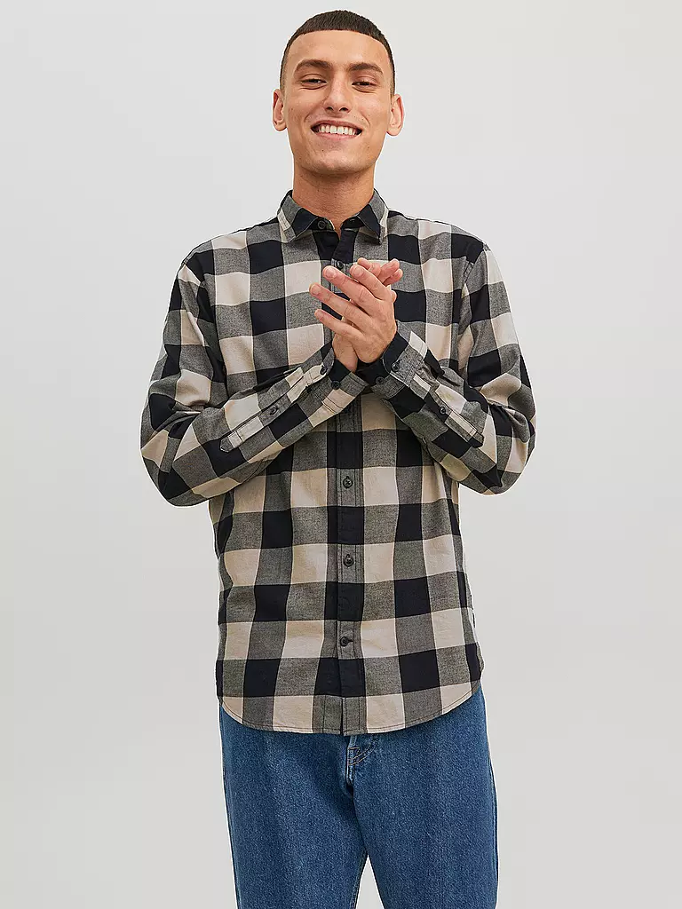 JACK & JONES | Hemd JJEGINGHAM | beige
