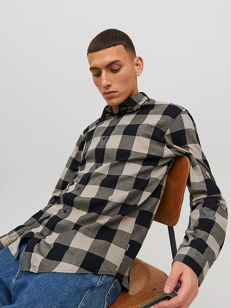 JACK & JONES | Hemd JJEGINGHAM | beige