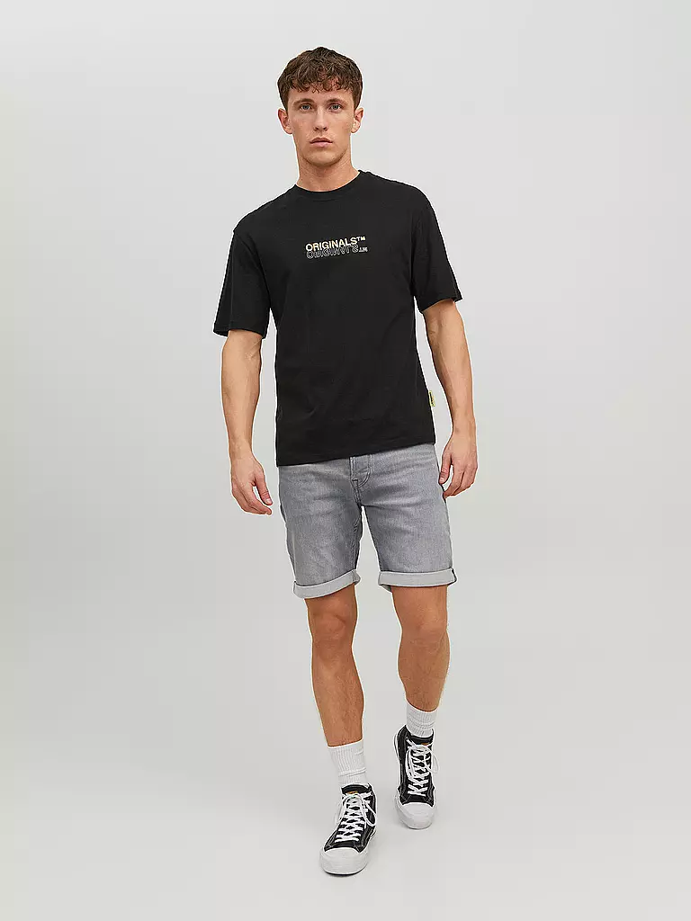 JACK & JONES | Jeans Shorts JJRICK JJICON | hellgrau