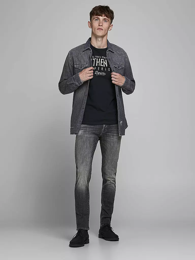 JACK & JONES | Jeans Slim Fit JJIGLENN  | schwarz