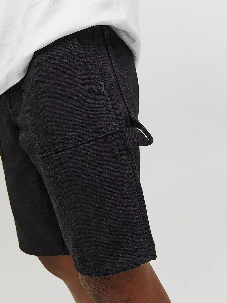 JACK & JONES | Jungen Jeans Shorts  JJITONY JJIUTILITY | schwarz