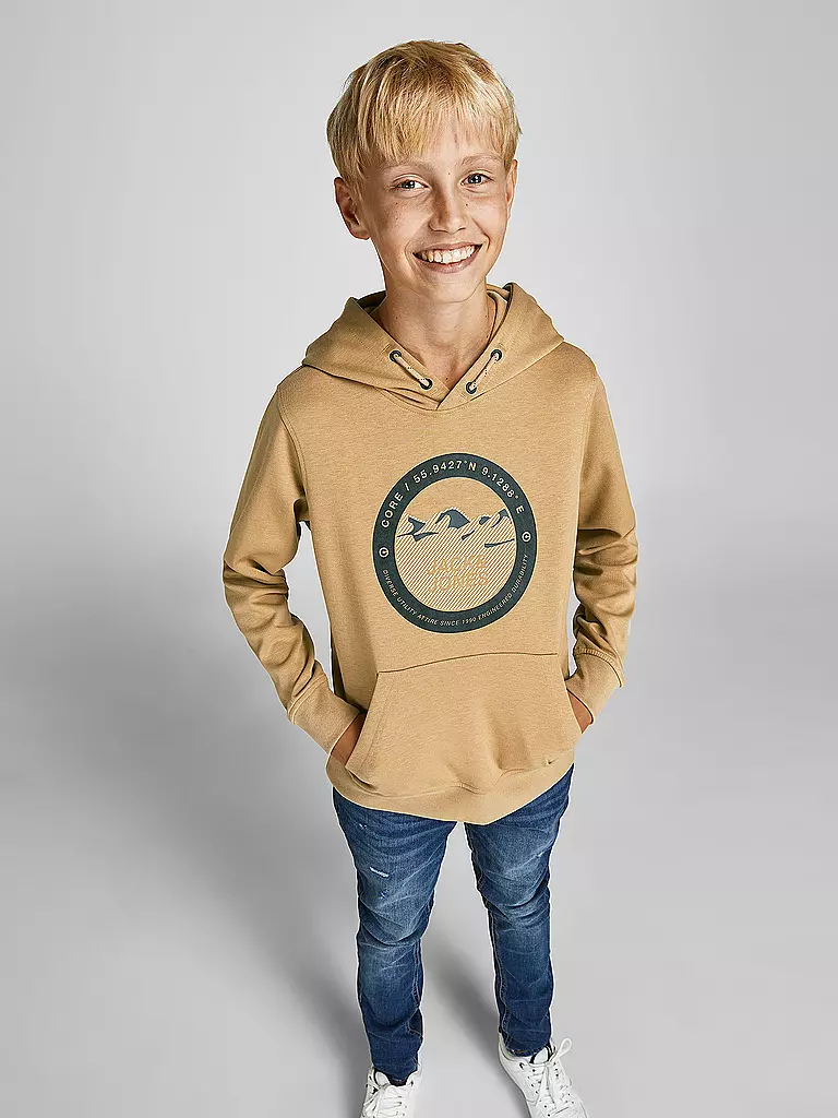 JACK & JONES | Jungen Kapuzensweater - Hoodie JCOBILO  | beige