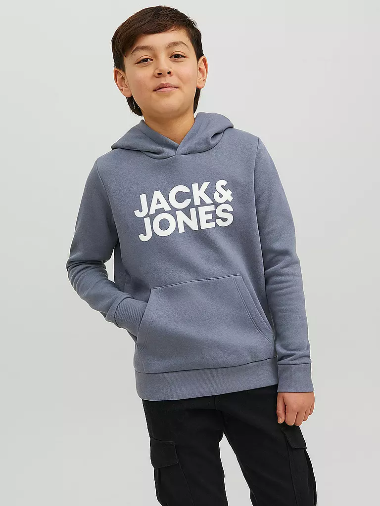 JACK & JONES | Jungen Kapuzensweater - Hoodie JJECORP | hellgrau