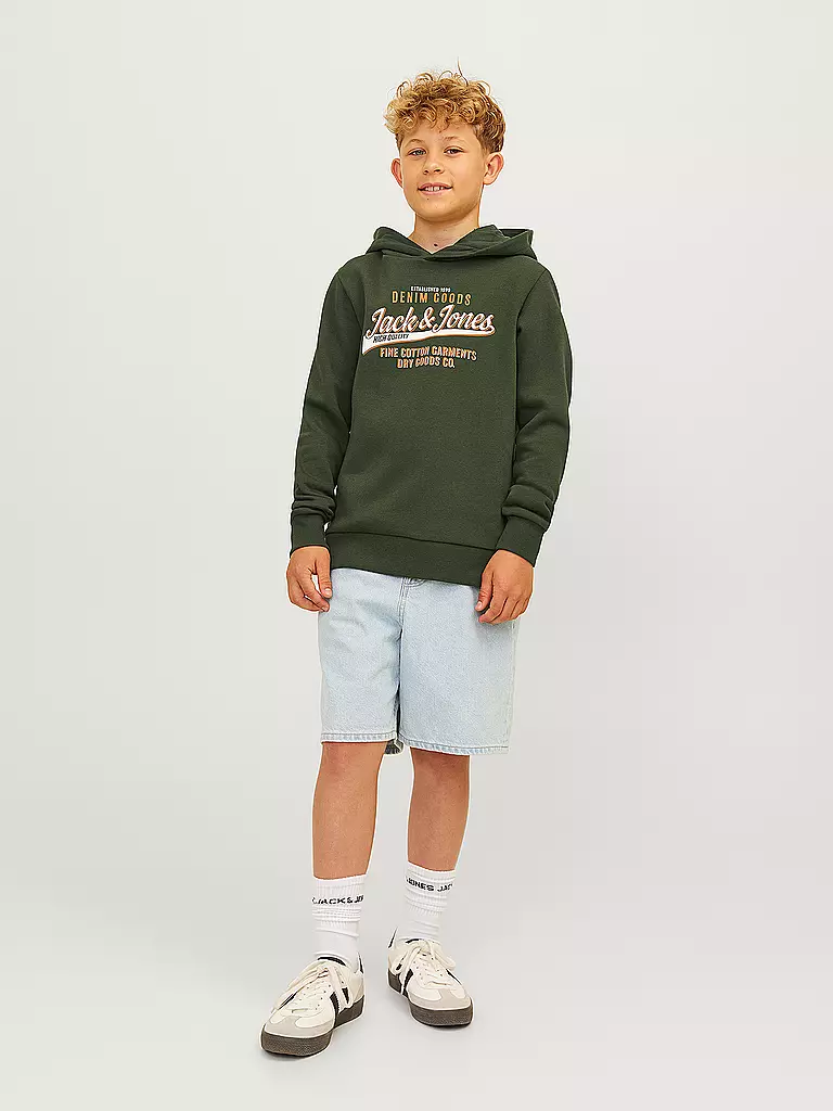 JACK & JONES | Jungen Kapuzensweater - Hoodie JJELOGO | olive