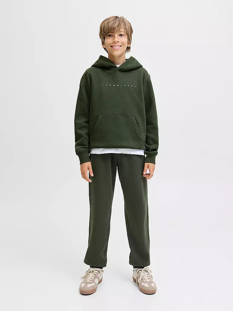JACK & JONES | Jungen Kapuzensweater - Hoodie JJESTAR JJ  | dunkelgrün
