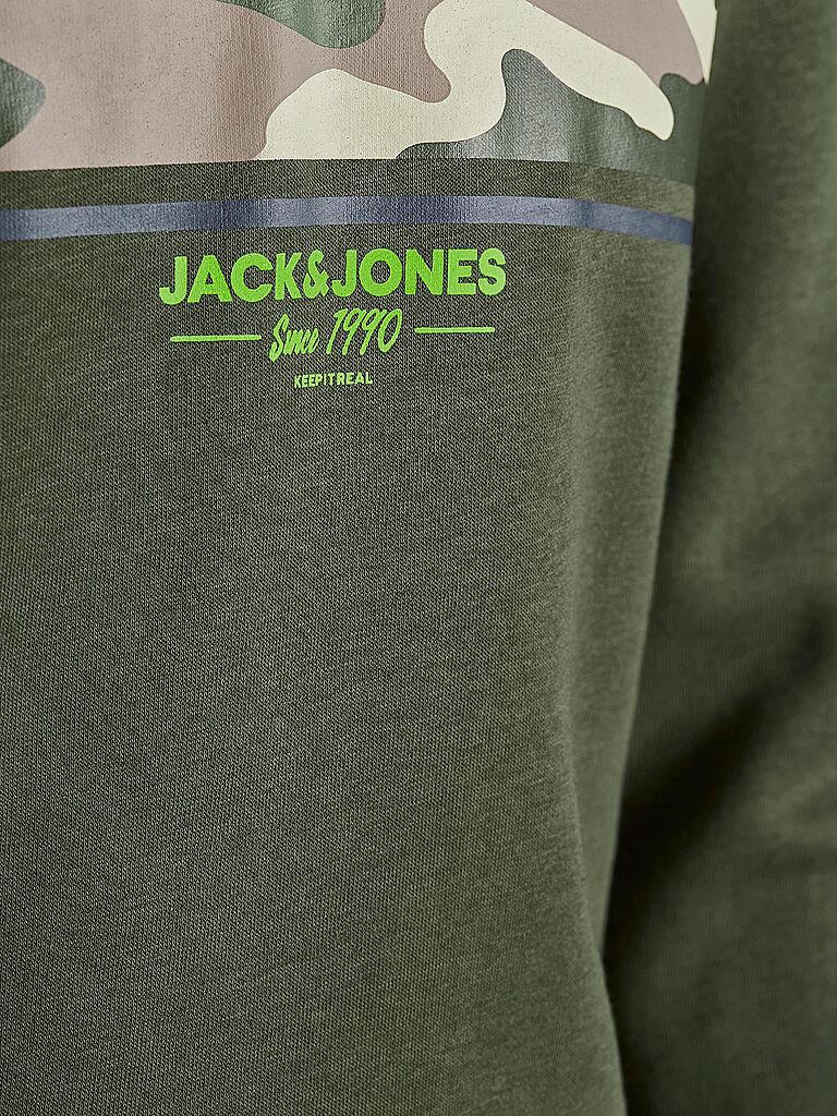 JACK & JONES | Jungen Kapuzensweater JJSOLDIER  | olive