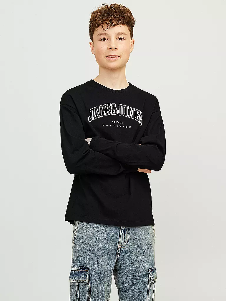JACK & JONES | Jungen Langarmshirt JJECALEB | schwarz